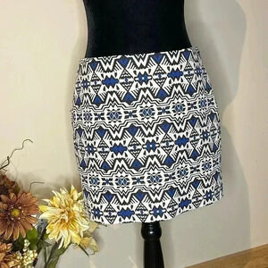 H&M Divided Aztec Tribal Print Mini Skirt Women’s 8